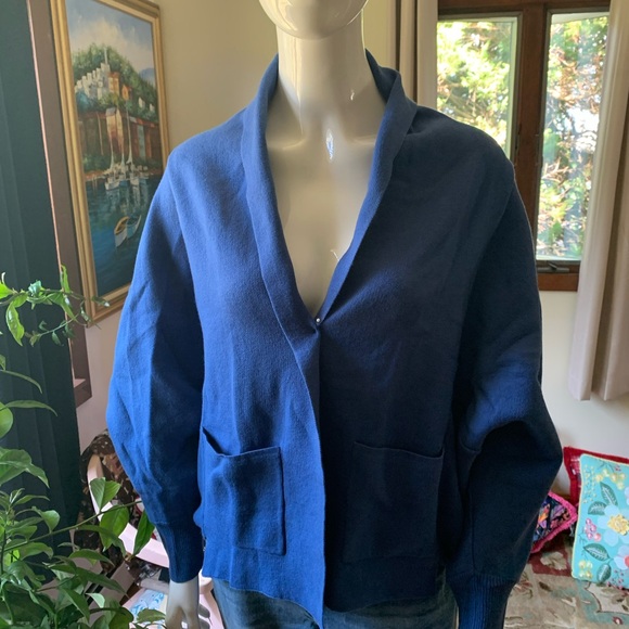 Blue Cardigan Sweater - Picture 7 of 16